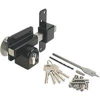 GateMate Black Double-Locking Euro Long Throw Lock 85mm (511HX)