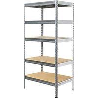5-Tier Metal Garage Shelving Unit 900mm x 600mm x 1800mm (511JE)