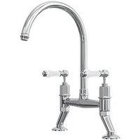 ETAL Alton Deck-Mounted Dual Lever Bridge Mixer Chrome (511JL)