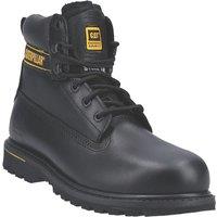 CAT Holton Size 13 Black Water-Resistant Steel Toe Cap Safety Boots (511JV)