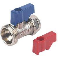 Flomasta Compression Washing Machine Valve Without Check Valve 15mm x 3/4" (51231)