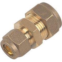 Flomasta Brass Compression Reducing Coupler 15mm x 10mm (51238)