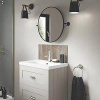 Splashwall Sovanna Vanity Splashback Matt Brown 250mm x 600mm x 4mm (512KU)