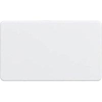 Knightsbridge 2-Gang Blanking Plate Matt White (512TX)