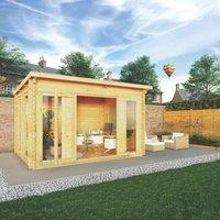 Mercia Studio 12' 6" x 9' (Nominal) Pent Timber Log Cabin (512YL)