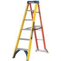 Werner Fibreglass 1.67m 6 Step Swingback A Frame Step Ladder (513CJ)