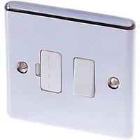 LAP 13A Switched Fused Spur Polished Chrome with White Inserts (51466)