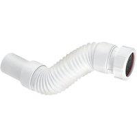 McAlpine Flexcon5 Flexible Waste Pipe Fitting White 32mm x 165-210mm (5146V)