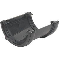 FloPlast Cast Iron Effect uPVC Half Round Union Bracket Black 112mm (51474)