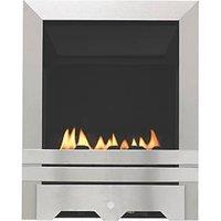 Focal Point Lulworth Stainless Steel Rotary Control Gas Inset Flueless Fire 497mm x 620mm (51560)