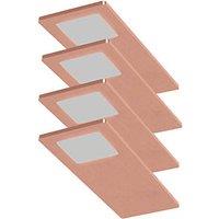 Sensio Astro TrioTone Rectangular LED Under Cabinet Lights Copper 19.2W 240-270lm 4 Pack (515PE)