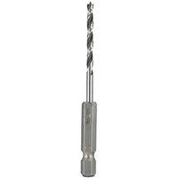 Titan Hex Shank Double-Flute Brad Point Wood Drill Bit 3mm x 79mm (515PT)