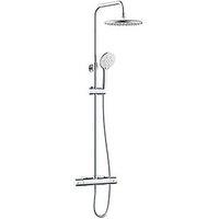 Bristan Buzz2 Rear-Fed Exposed Chrome Thermostatic Bar Mixer Shower with Adjustable Riser Kit & Diverter (515RH)