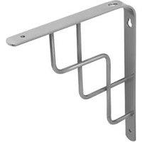 Essentials Step Shelf Brackets Silver 230mm x 180mm 4 Pack (515VJ)