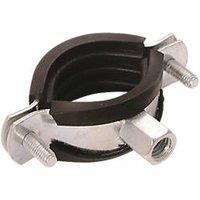Tesla 32-36mm Rubber-Lined Pipe Clips Black/Steel 5 Pack (5161V)