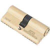 Smith & Locke Fire Rated 1 Star Double 1* 6-Pin Euro Cylinder Lock 35-35 (70mm) Polished Brass (5167P)