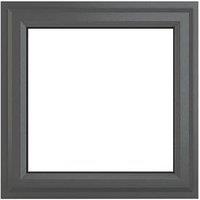 Crystal Top Opening Clear Double-Glazed Casement Anthracite on White uPVC Window 610mm x 610mm (516JP)