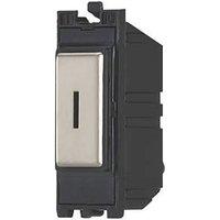 Contactum 20AX Grid SP Key Switch Brushed Steel with Black Inserts (516RV)