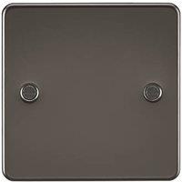 Knightsbridge 1-Gang Blanking Plate Gunmetal (516TY)