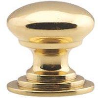 Carlisle Brass Victorian Cupboard Knob Polished Brass 38mm (5174P)