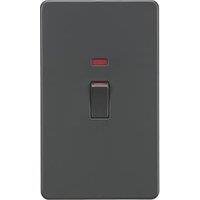 Knightsbridge 45A 2-Gang DP Control Switch Anthracite with LED (517TY)