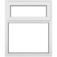Crystal Top Opening Clear Triple-Glazed Casement White uPVC Window 905mm x 1040mm (518JM)