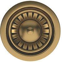 ETAL Sink Strainer Waste without Overflow Gold 90mm (518XR)