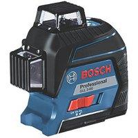 Bosch GLL 3-80 Red Self-Levelling Multi-Line Laser Level (5208X)