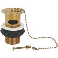 Flomasta Slotted Basin Waste with Gold Plug & Chain (520JN)