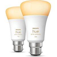 Philips Hue B22 A60 LED Smart Light Bulb 8.5W 806lm 2 Pack (520PP)