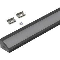 VEW Aluminium Corner Profile Kit Black 1m (520TW)