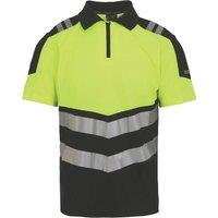 Regatta Hi-Vis X-Pro Polo Shirt Black/Yellow X Large 44" Chest (520YA)