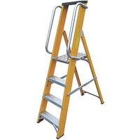 Lyte Fibreglass 1.45m 4 Step Platform Step Ladder With Handrail (522FG)