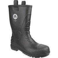 Amblers FS90 PVC Size 4 Black Waterproof Steel Toe Cap Safety Rigger Boots (522XT)