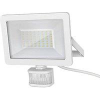 LAP Weyburn Outdoor LED Floodlight With PIR Sensor White 30W 3000lm (523PG)