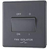 LAP 10A 1-Gang 3-Pole Fan Isolator Switch Slate Grey (523PN)