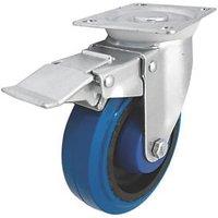 Essentials Heavy Duty Braked Swivel Castor 125mm Blue (524KH)