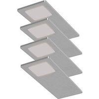 Sensio Astro Pro Rectangular LED Under Cabinet Lights Aluminium 19.2W 240-270lm 4 Pack (524PE)