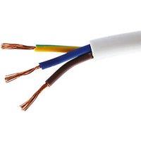 Time 3183Y White 3-Core 1.0mm Flexible Cable 10m Coil (524PF)