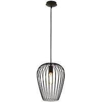 Eglo Newtown 275mm Single Pendant Light Black (524PL)