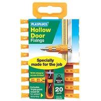 Plasplugs Hollow Door Hollow Door Fixings 6mm x 23mm 20 Pack (5255K)