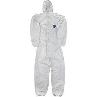 DuPont Tyvek CH5 Classic Hooded Disposable Coverall White Large 40-42" Chest 32" L (52594)