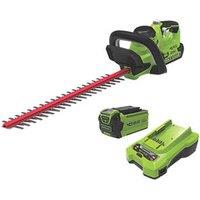 Greenworks GWG40HT61K2 61cm 40V 1 x 2.0Ah Li-Ion Cordless Hedge Trimmer (525KT)