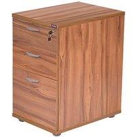 Nautilus Designs Aspire 3-Drawer Desk High Pedestal Walnut 430mm x 800mm x 730mm (525PK)