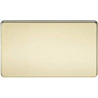 Knightsbridge 2-Gang Blanking Plate Polished Brass (525TY)