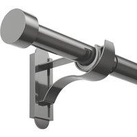 Rothley Polished Gunmetal Extendable Curtain Pole w/ Stud Finials 28mm x 165-300cm (525YU)