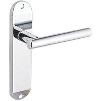 Smith & Locke Asker Fire Rated Latch Lever Door Handles Pair Polished Chrome (526HY)