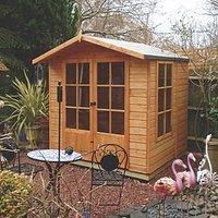 Shire Buckingham 6' 6" x 6' 6" (Nominal) Apex Timber Summerhouse (526TJ)