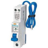 Chint NB3LEG-40 Series 40A 30mA Type A SP & N C Curve RCBO (526VG)