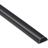D-Line PVC Black Mini Trunking 30mm x 15mm x 2m (527RA)